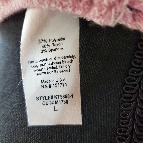 PINK AND WHITE SHORT SLEEVE RUCHED BACK TIE TOP - Picture 7 of 7